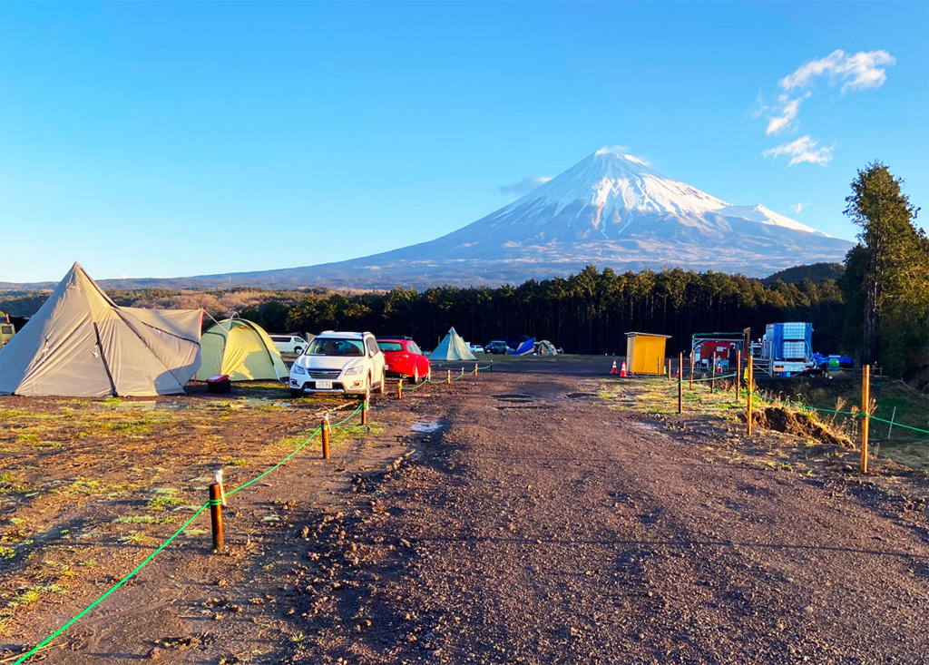 富士山の展望が広がるキャンプ場