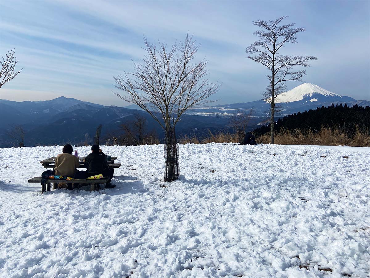 高松山山頂から富士山を望む