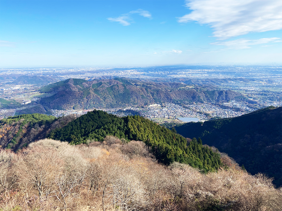 高取山展望台から関東平野を一望